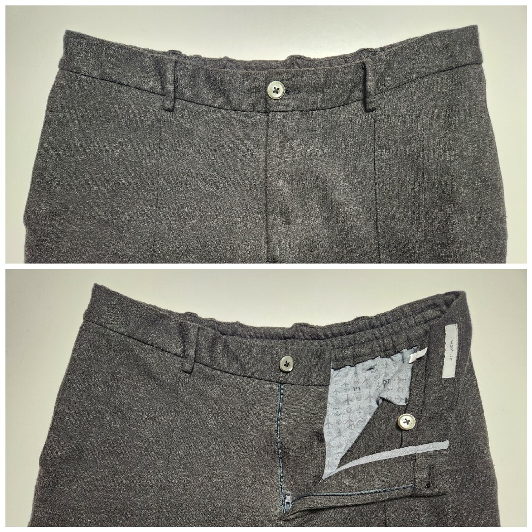 ピーティーゼロウーノTRAVELLERテクノジャージー濃灰48秋冬