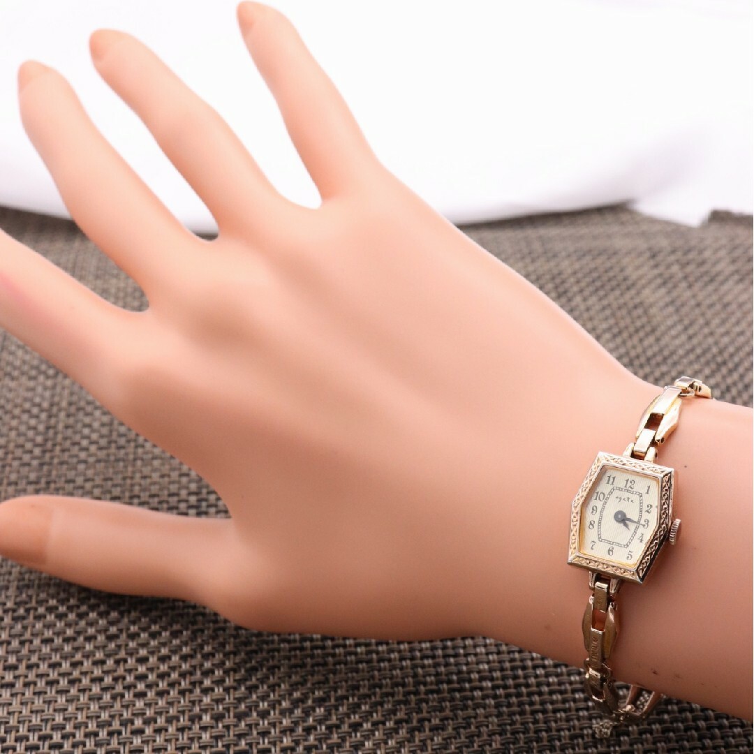 agete - 正規品【新品電池】agete ヘキサゴン/動作品 ピンクゴールド