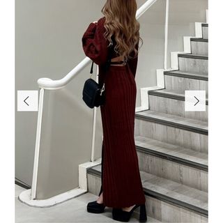 Randy String core plaid dress ロング ワンピース String core plaid