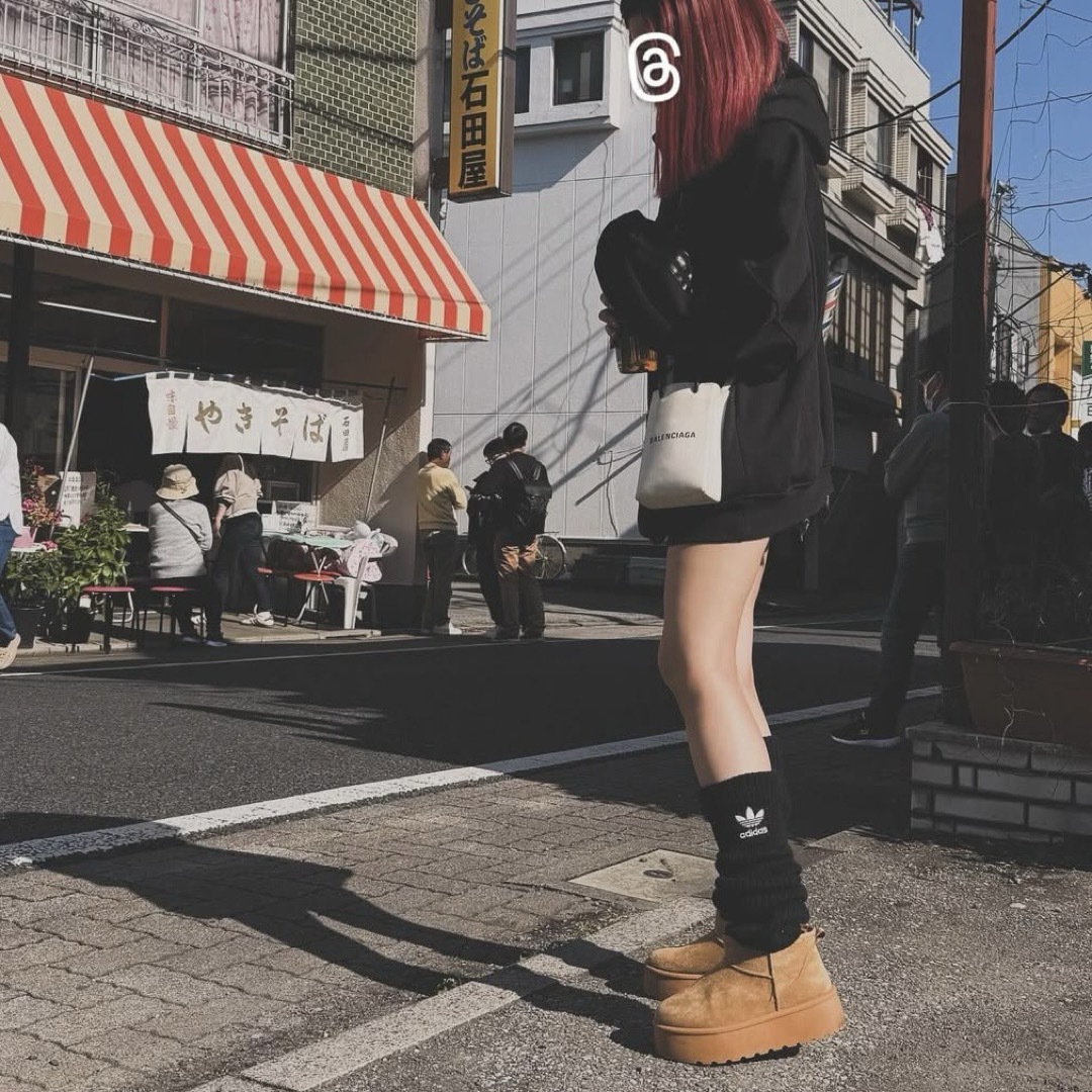 adidas Originals - 【新品未使用】adidas 黒 リブ編み レッグ