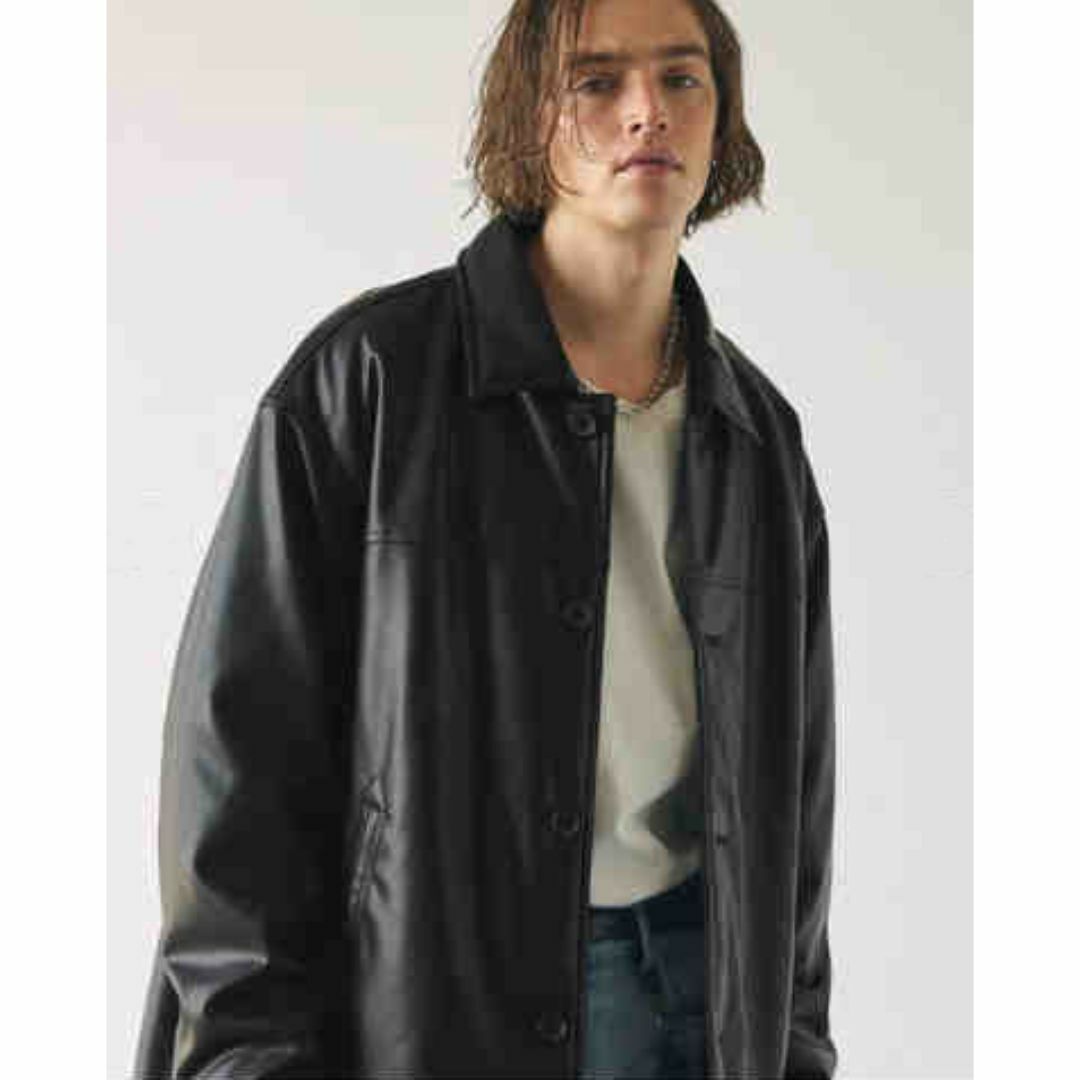 EMMA CLOTHES - EMMACLOTHES フェイクレザー ブルゾン M（M～L） 新品