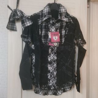 MAD PUNKS フード付きストライプTシャツ M PUNKS 希少レアMAD フード