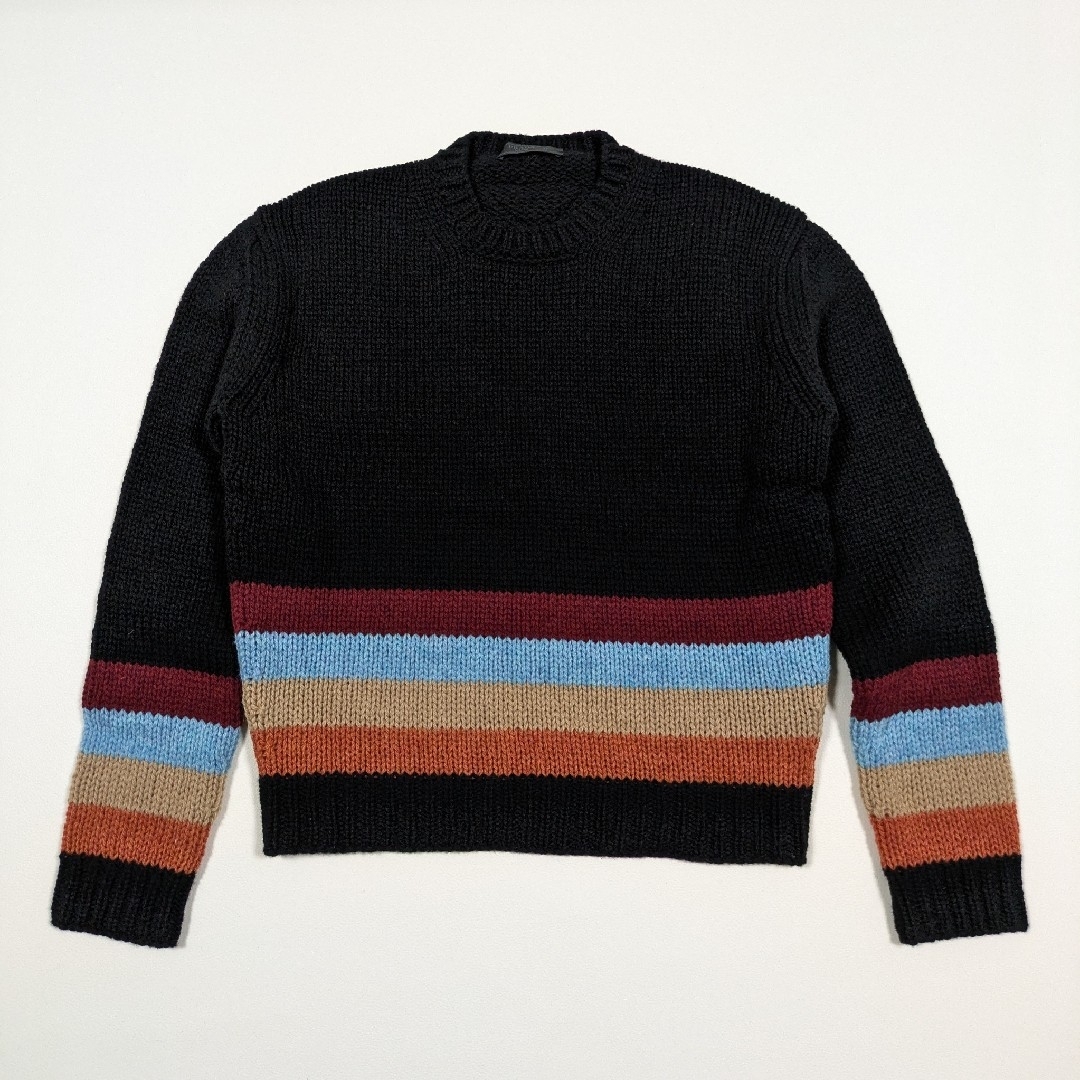 PRADA - PRADA プラダ シェットランドウール クルーネックニット 46の