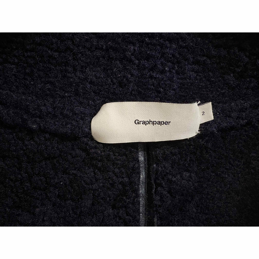 Graphpaper - Graphpaper ムートン コート ネイビー L メンズ レザー