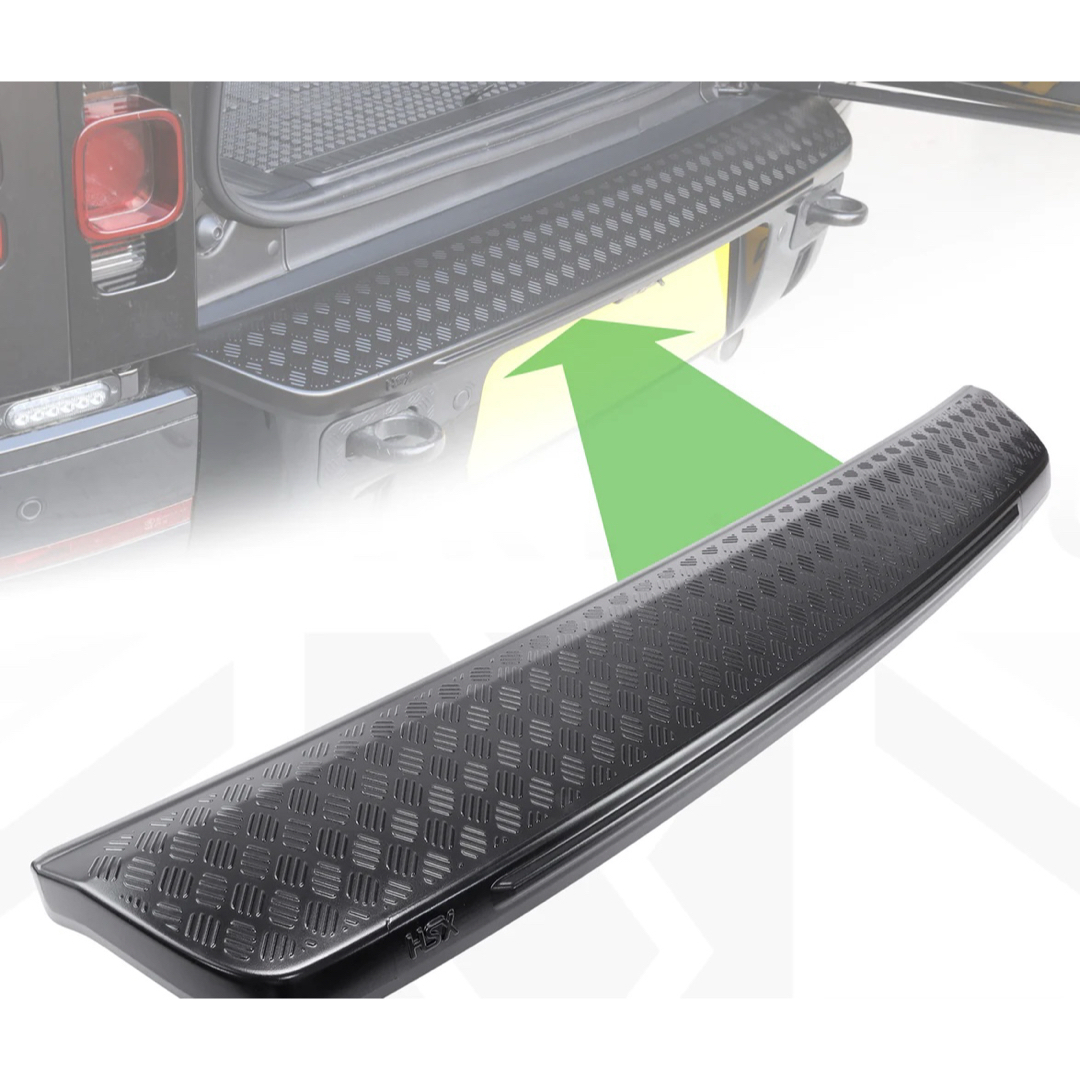 ディフェンダー ～2025 リアバンパーカバー傷防止 サテンブラック