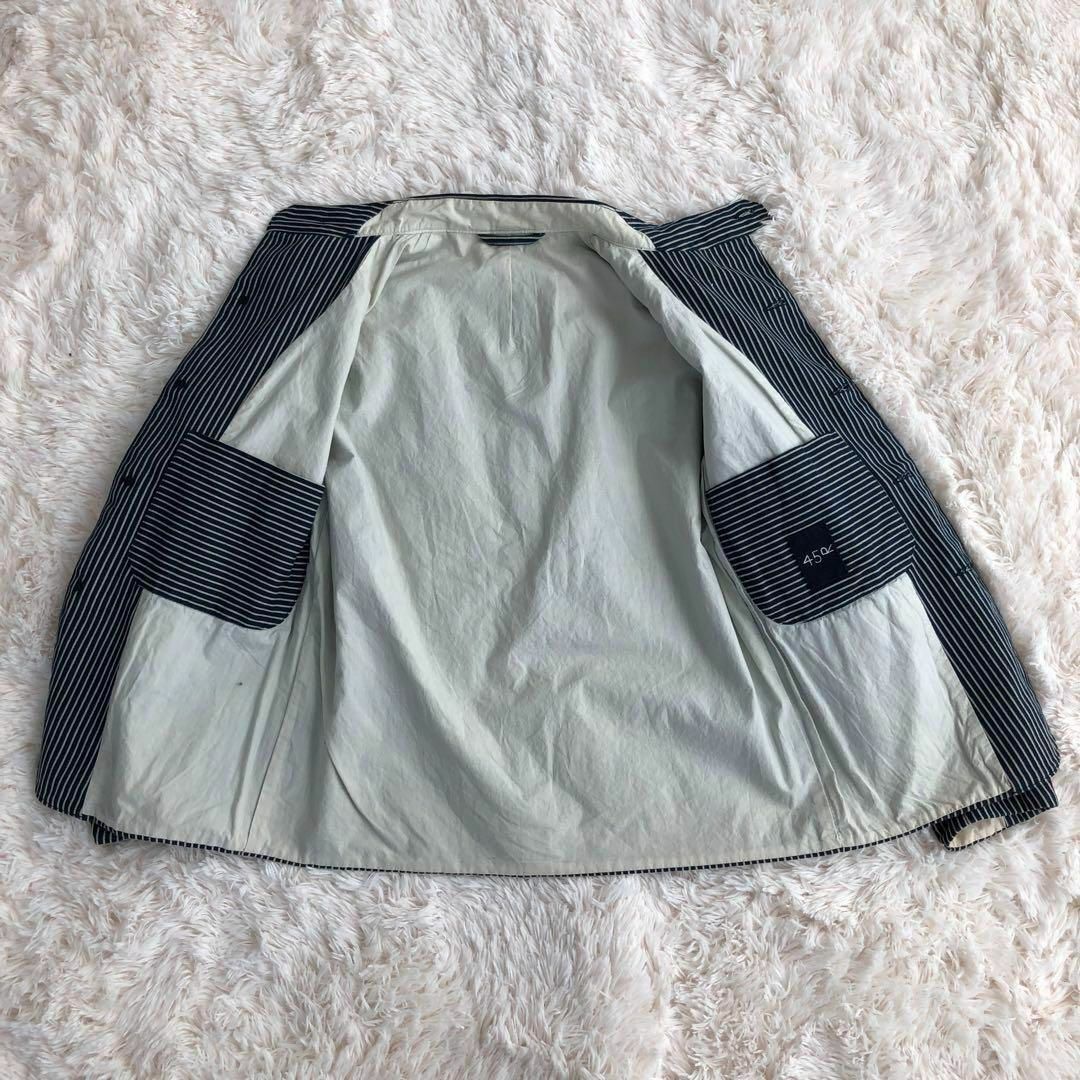 45R - 45Rスタンドカラーストライプジャケットカバーオール ヒッコリー