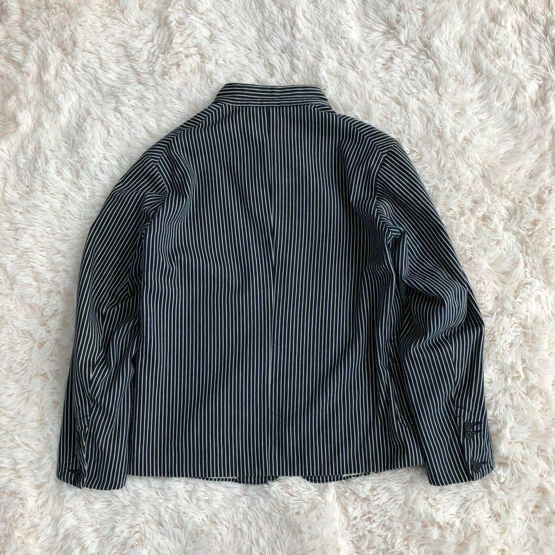 45R - 45Rスタンドカラーストライプジャケットカバーオール ヒッコリー