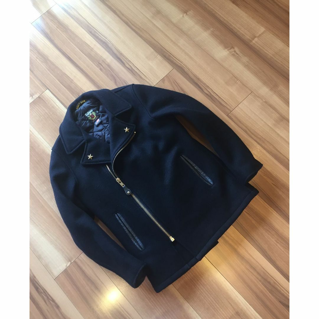 schott - 美品 USA製Schottウールライダース/Pコート・32・ワンスター
