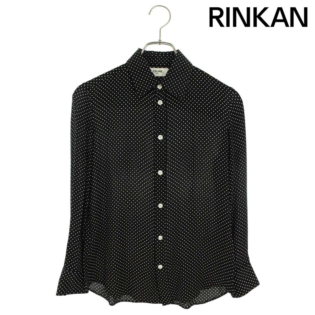 CELINE - セリーヌ ドット柄レーヨン長袖シャツ レディース 34の通販