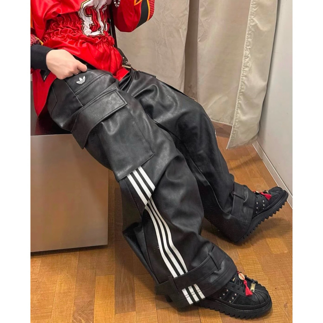 adidas - ADILENIUM シーズン 3 ビンテージ フェイクレザーパンツ 31