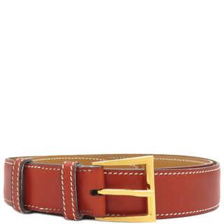 希少 HERMES エルメス ホースビット ベルト Z刻印 レザー レッド