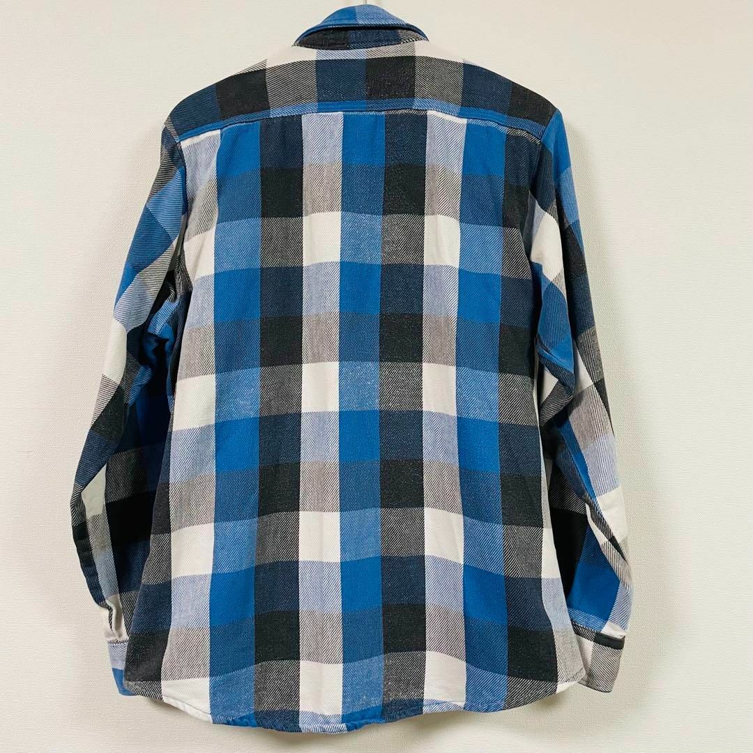 Dakota - 80's DAKOTA BY FIVE BROTHER 青黒白チェックネルシャツの