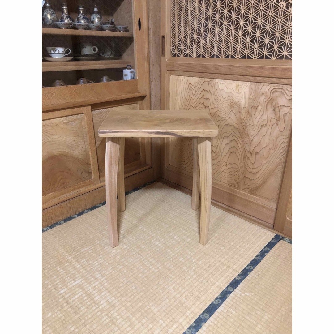 1243 建具屋一筋58年のおじいちゃんの手作りスツール、テーブル