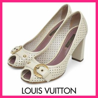 ルイヴィトン ダミエ ハラコ キューブ ポインテッドトゥ ハイヒール