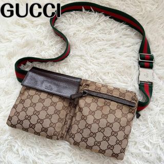 GUCCI - 【グッチ】ボディバッグ キャンバス シェリーライン GG柄