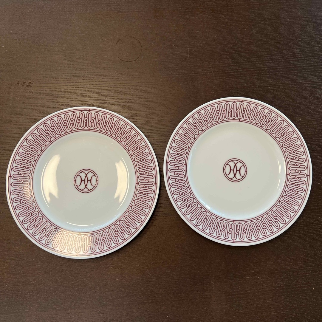 HERMES - エルメス Hデコ デザートプレート レッド ルージュ HERMESお