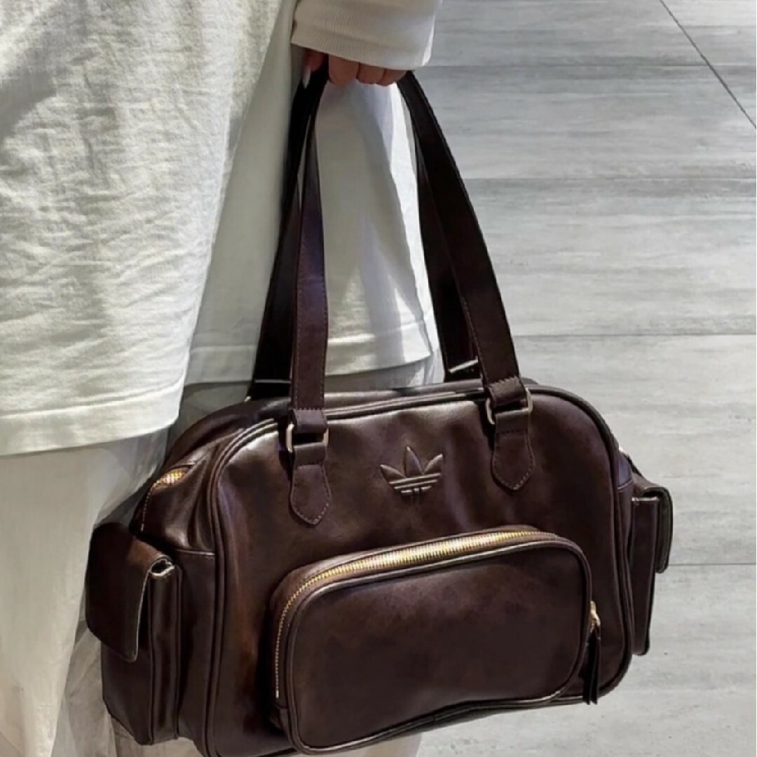 adidas - 新品 希少 adidas RS ARCH SHL/レザーハンドトートバック 茶