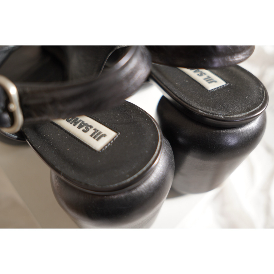 JIL SANDER - JIL SANDER ブロックヒール サンダル 39 40 25.0 25.5の