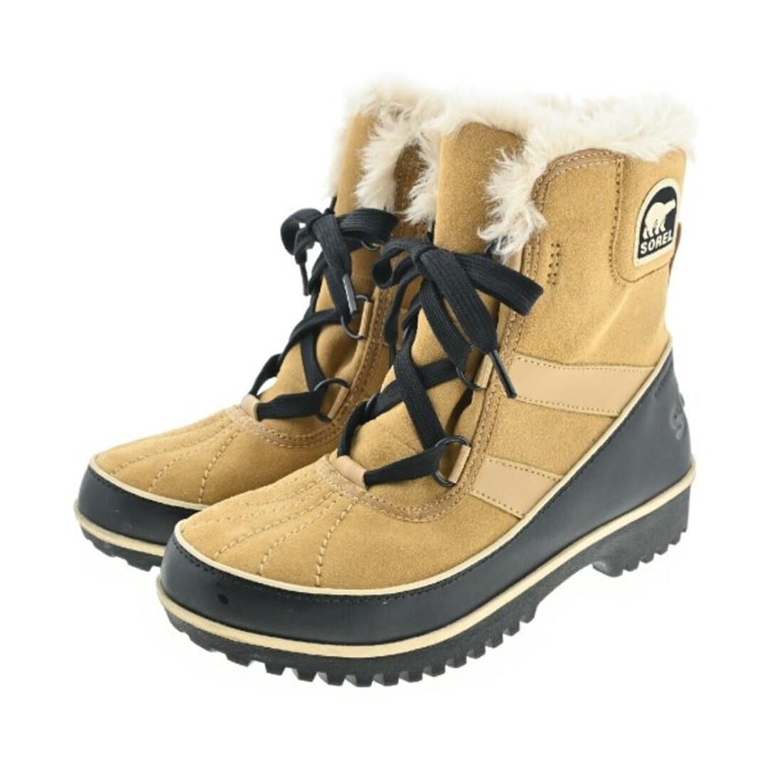 SOREL - SOREL ソレル ブーツ 24cm ベージュx黒 【古着】【中古】の