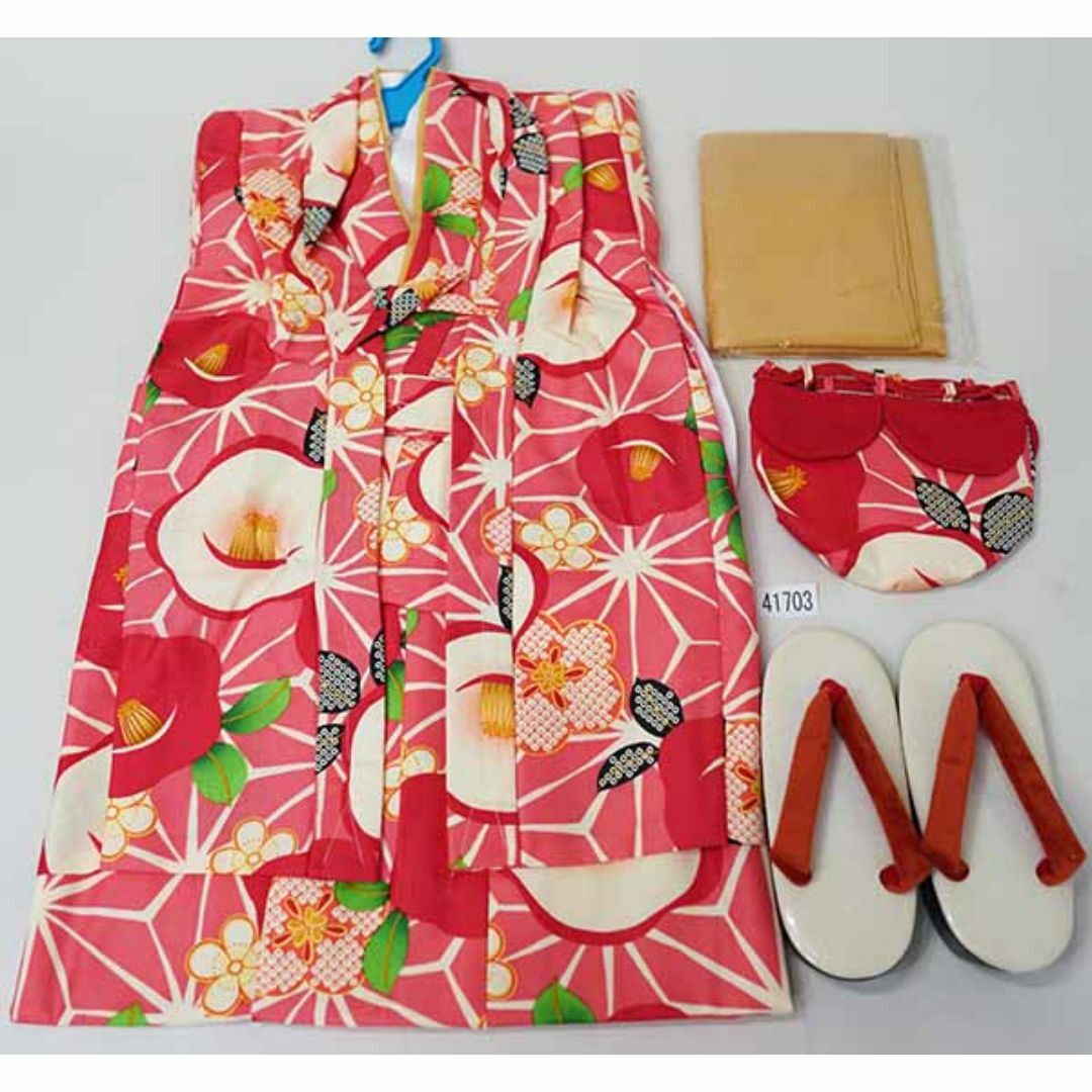 着物 きもの6点セット 女児 女の子 祝着 120cm 7〜8才用 ピンク地の
