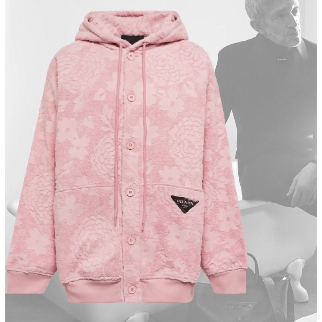 PRADA - prada 花柄パーカー ピンクの通販 by ria's shop｜プラダなら