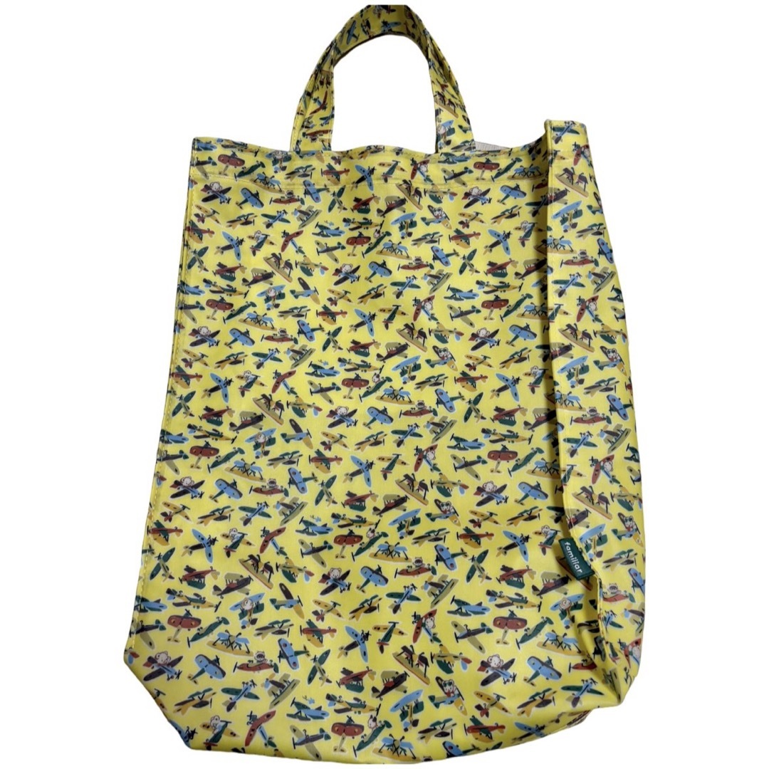 ファミリアリバティ柄トートバッグ＆マスコットベアー（イエロー）