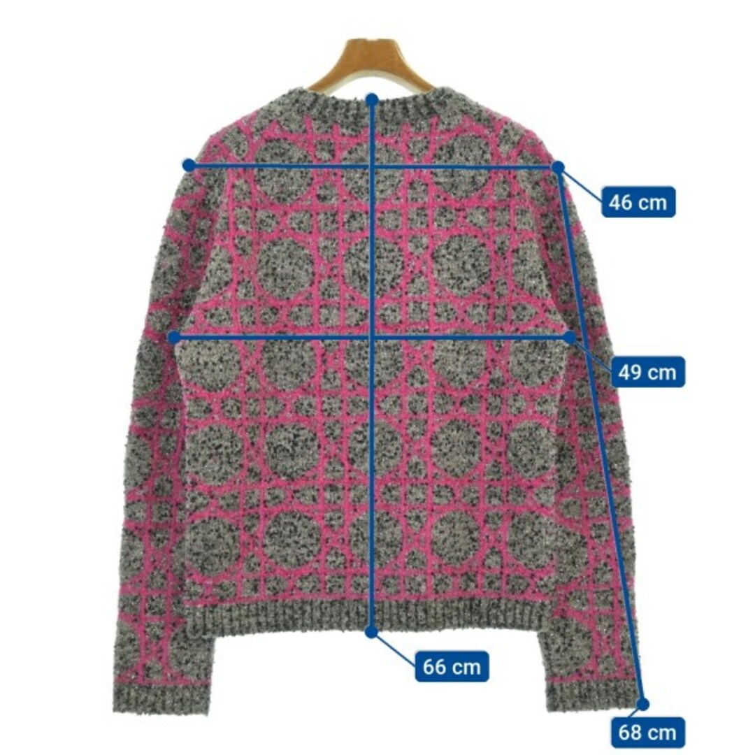 DIOR HOMME - Dior Homme ニット・セーター M グレーxピンクx黒(総柄