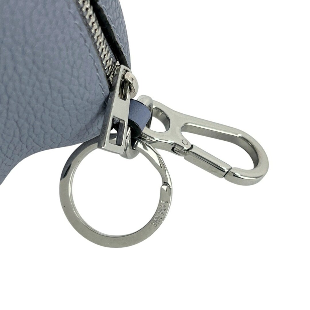 LOEWE レザー キーホルダー グレー 水色 LOEWE レザー キーホルダー