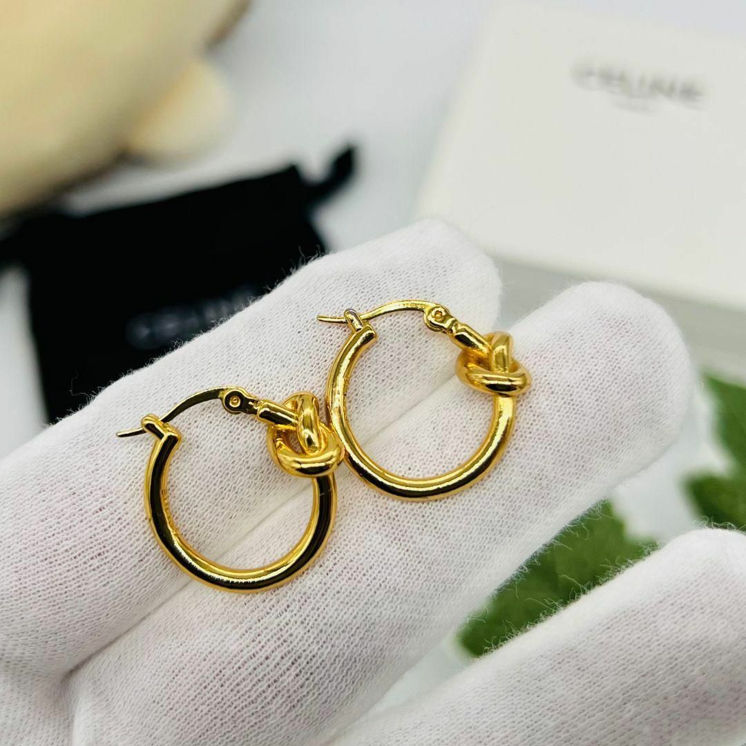 CELINE セリーヌ トリオンフ マルチフープ ピアス 片耳 レザーケース付