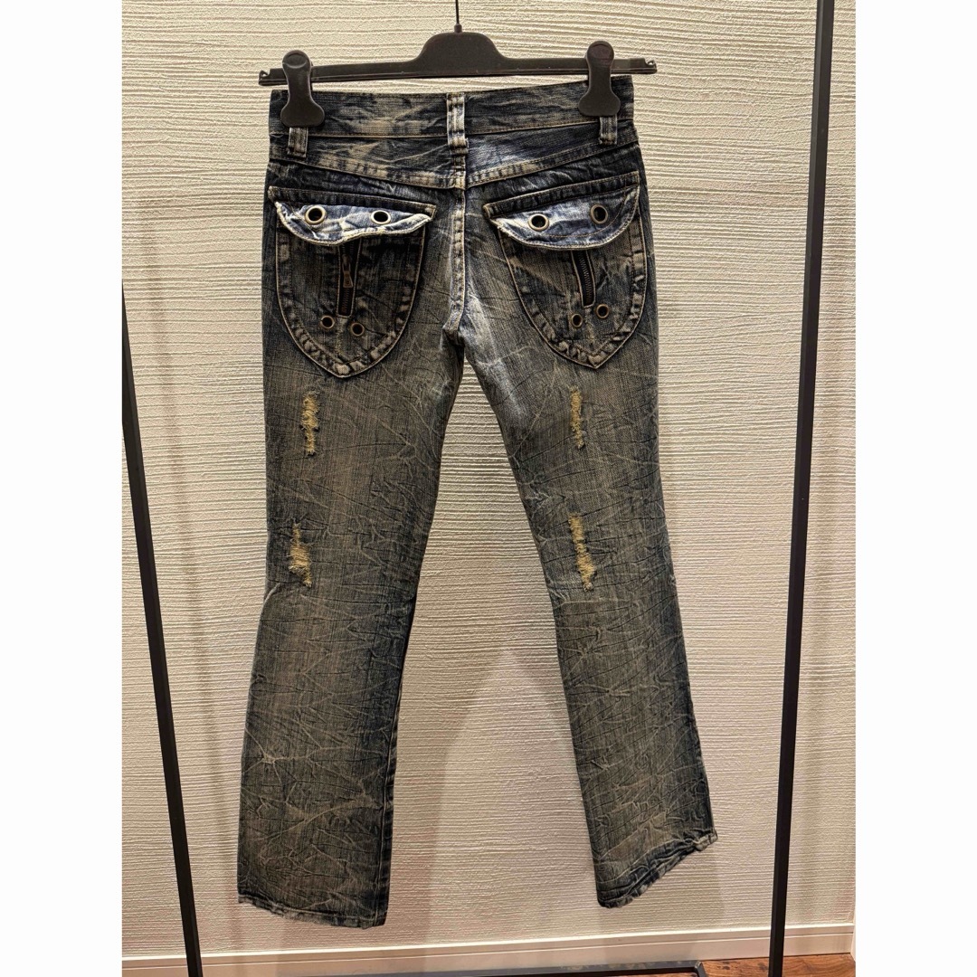 semantic design - 00s japanese label flare denim デニム y2kの通販