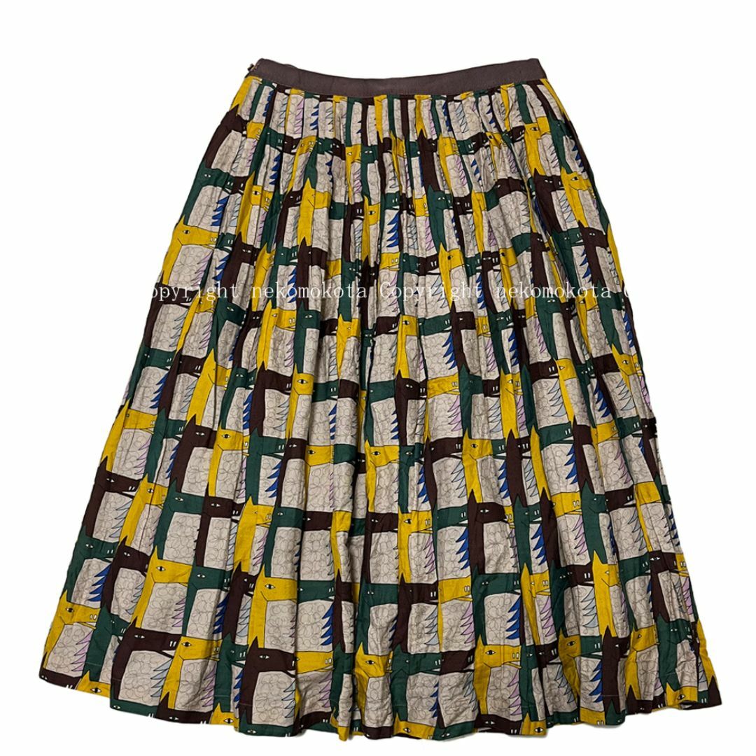 mina perhonen - ミナペルホネン thoroughbred プリーツ スカート 36