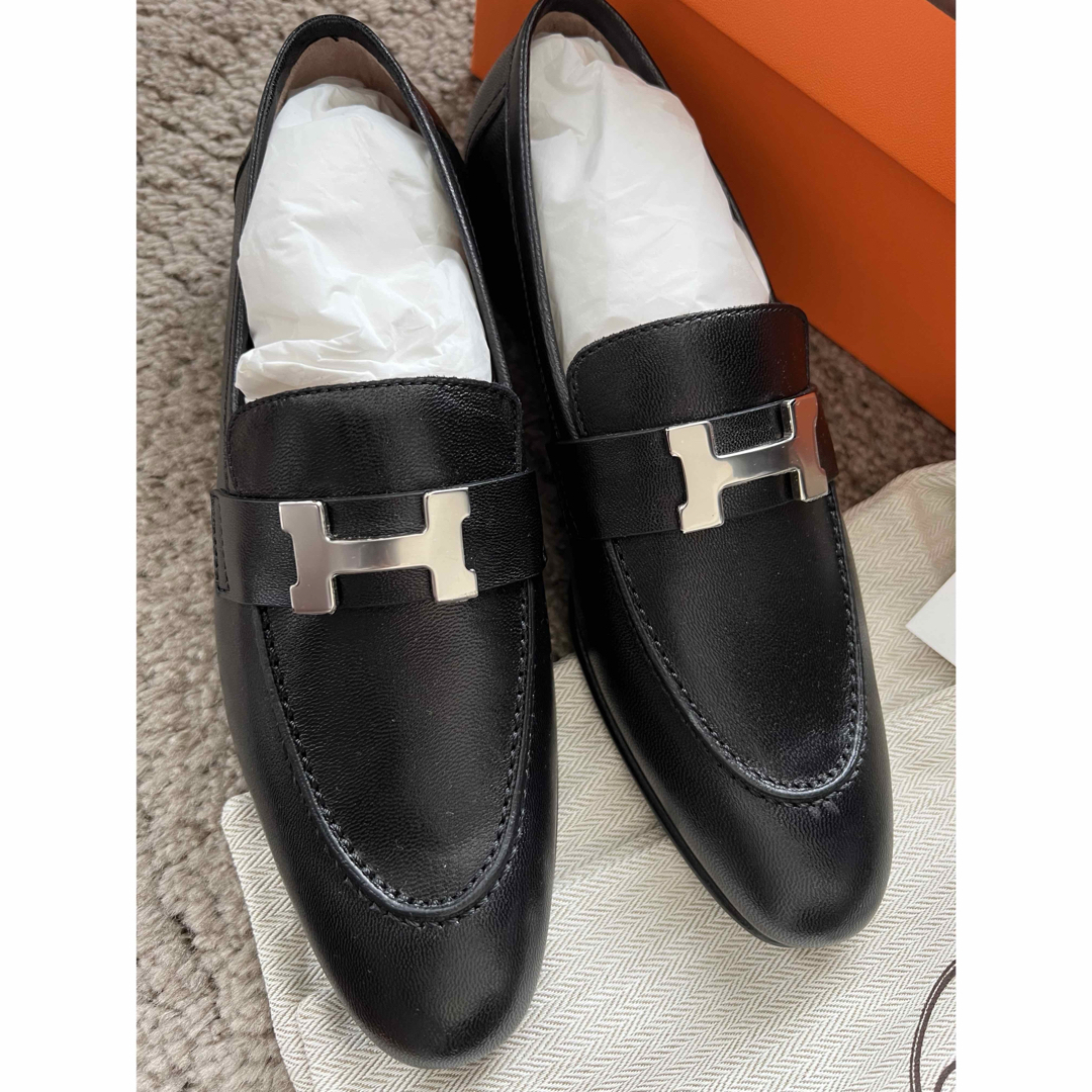 HERMES - エルメス Hermes モカシンパリ 36.5 黒 ブラック 新品未使用