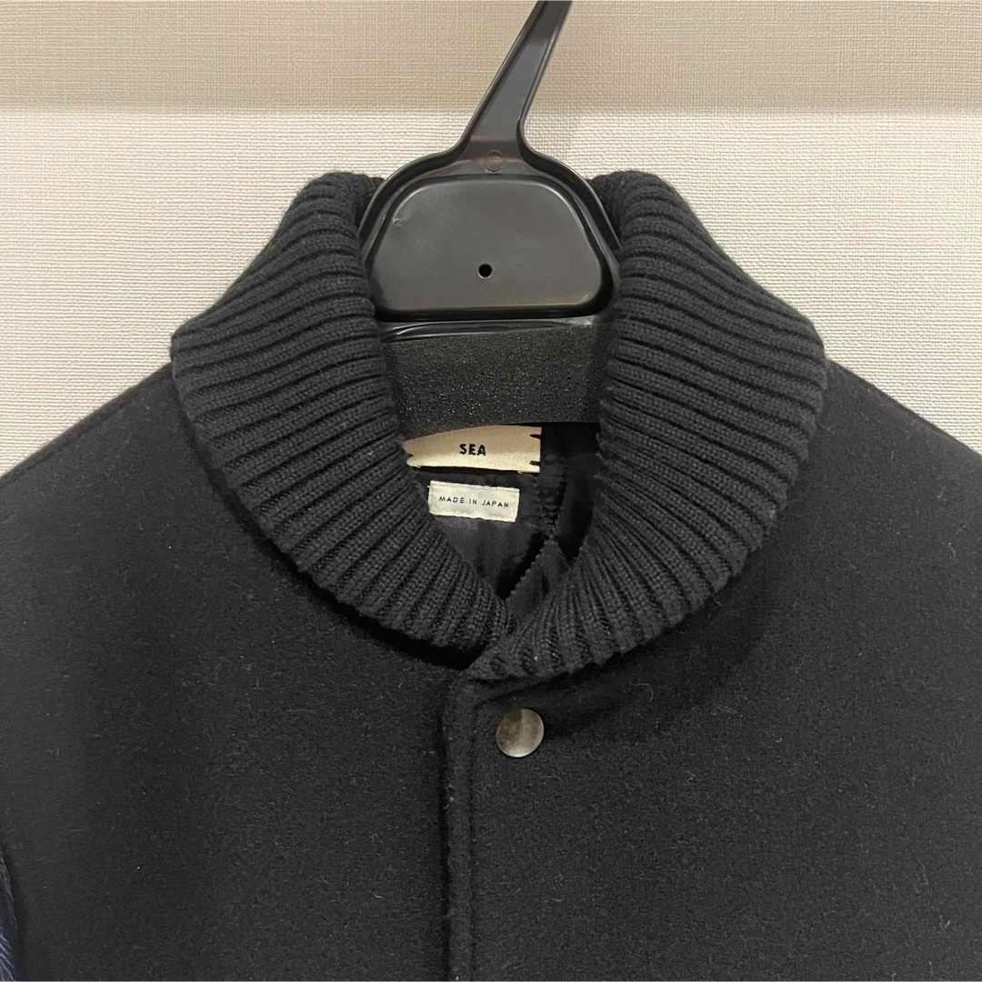 SEA - SEA レザー&ウール ジャケットの通販 by MinMin｜シーならラクマ