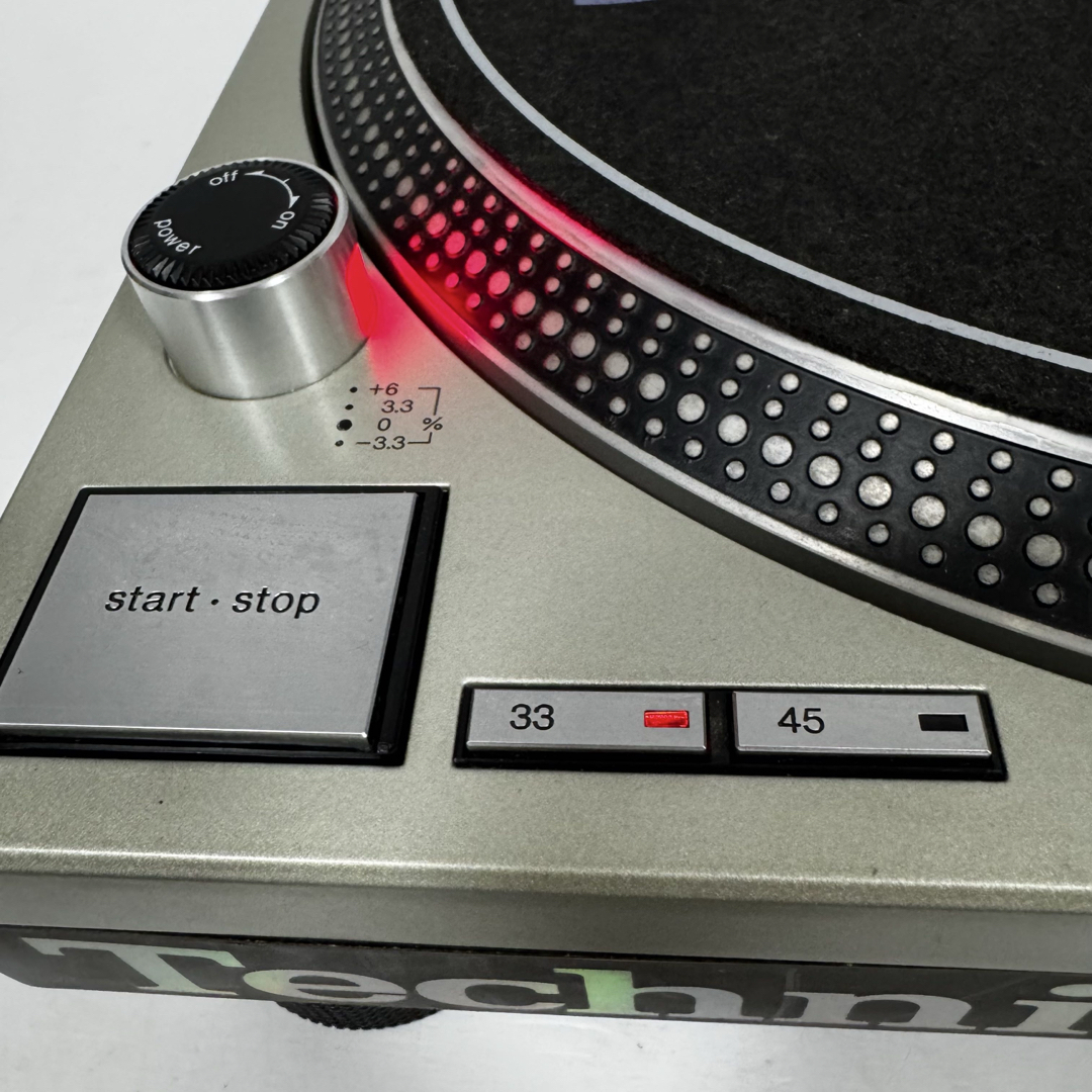 □即決Technics SL1200 MK3白:カスタム ☆ A.Technica110E:New