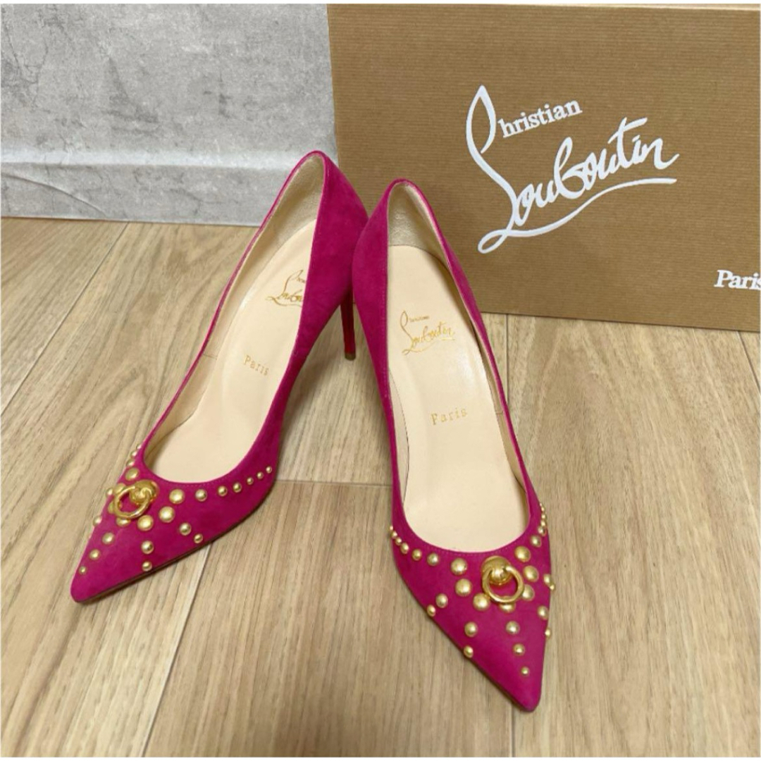 Christian Louboutin - クリスチャンルブタン パンプス 37.5 ピンクの