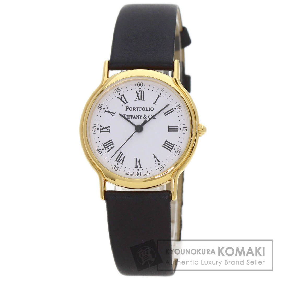 美品 ティファニー TIFFANY ポートフォリオ レディース 腕時計 H505
