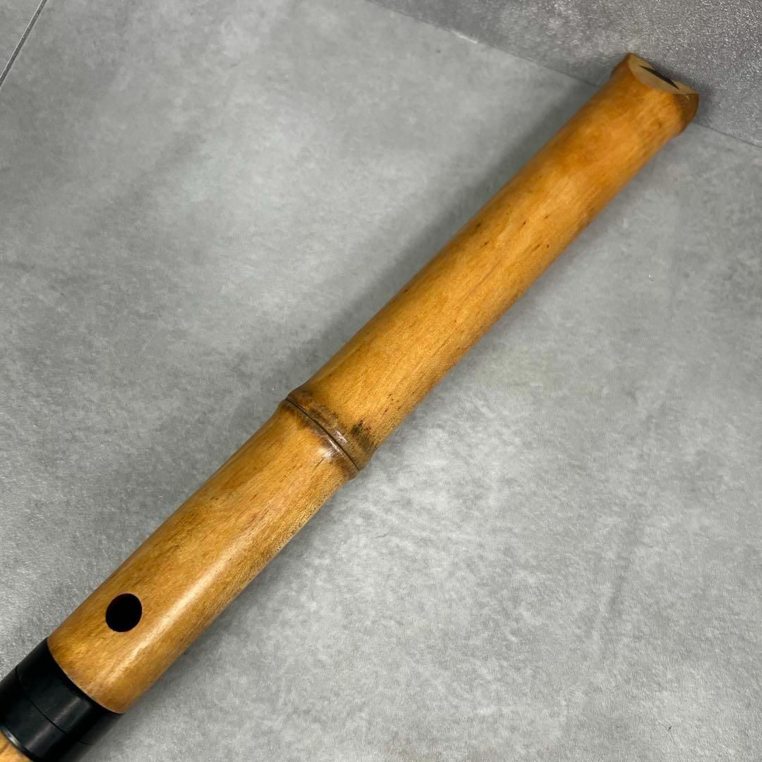 琴古流 尺八 竹治 二分割 1尺9寸 バチ型 唄口 美