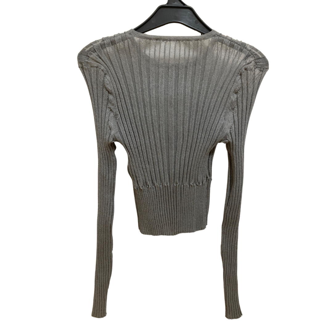 スタニングルアー シアーリブカーディガン グレー M STUNNING LURE