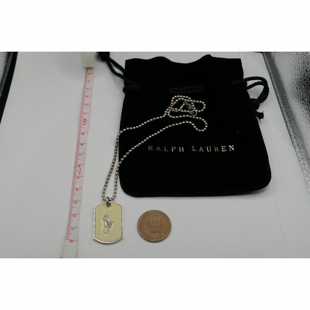 Ralph Lauren - 美品 ラルフローレン ドッグタグ ネックレス ホワイト