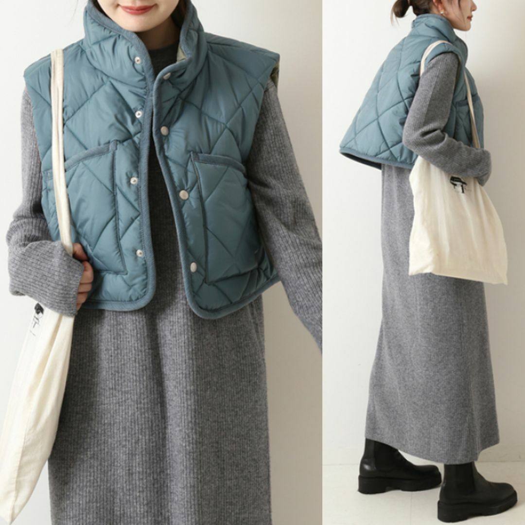 LAVENHAM - 未使用 ラベンハム ビッグキルト スタンドカラー