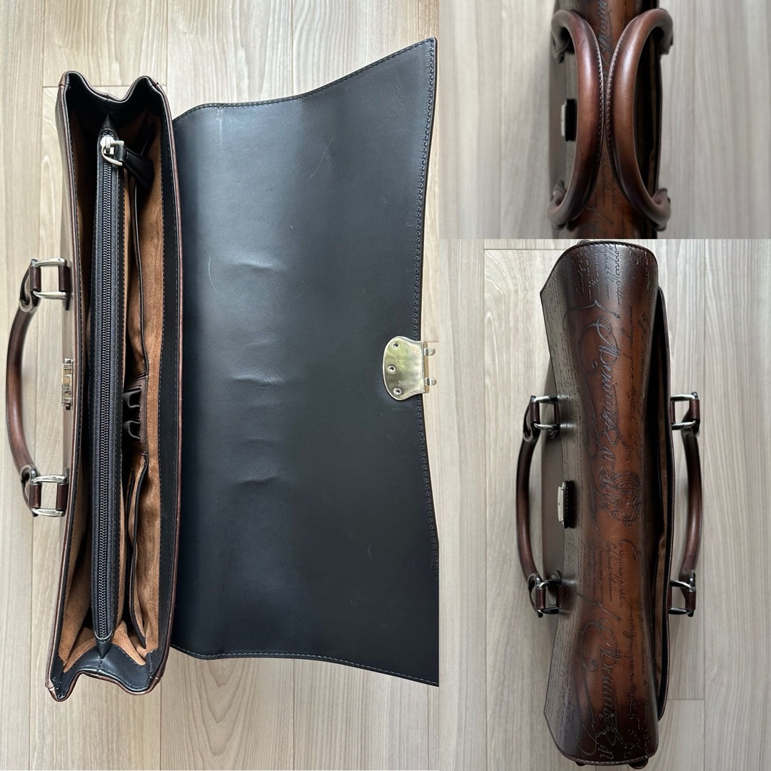 BERLUTI - 定価67,2万 ベルルッティ エミーオ スクリットレザー バッグ