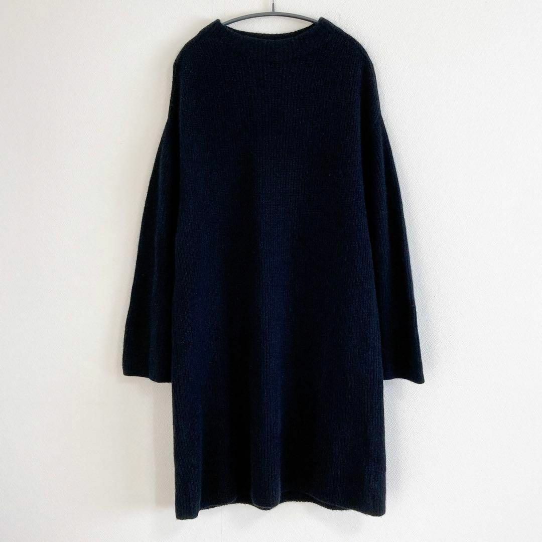 Curensology ルナールミディニットプルオーバー ワンピース 黒