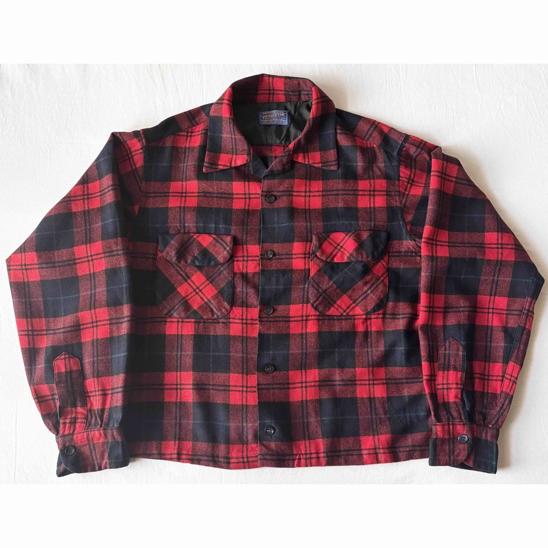 PENDLETON - 50's USA製 PENDLETON ウール ネルシャツ ボードシャツの