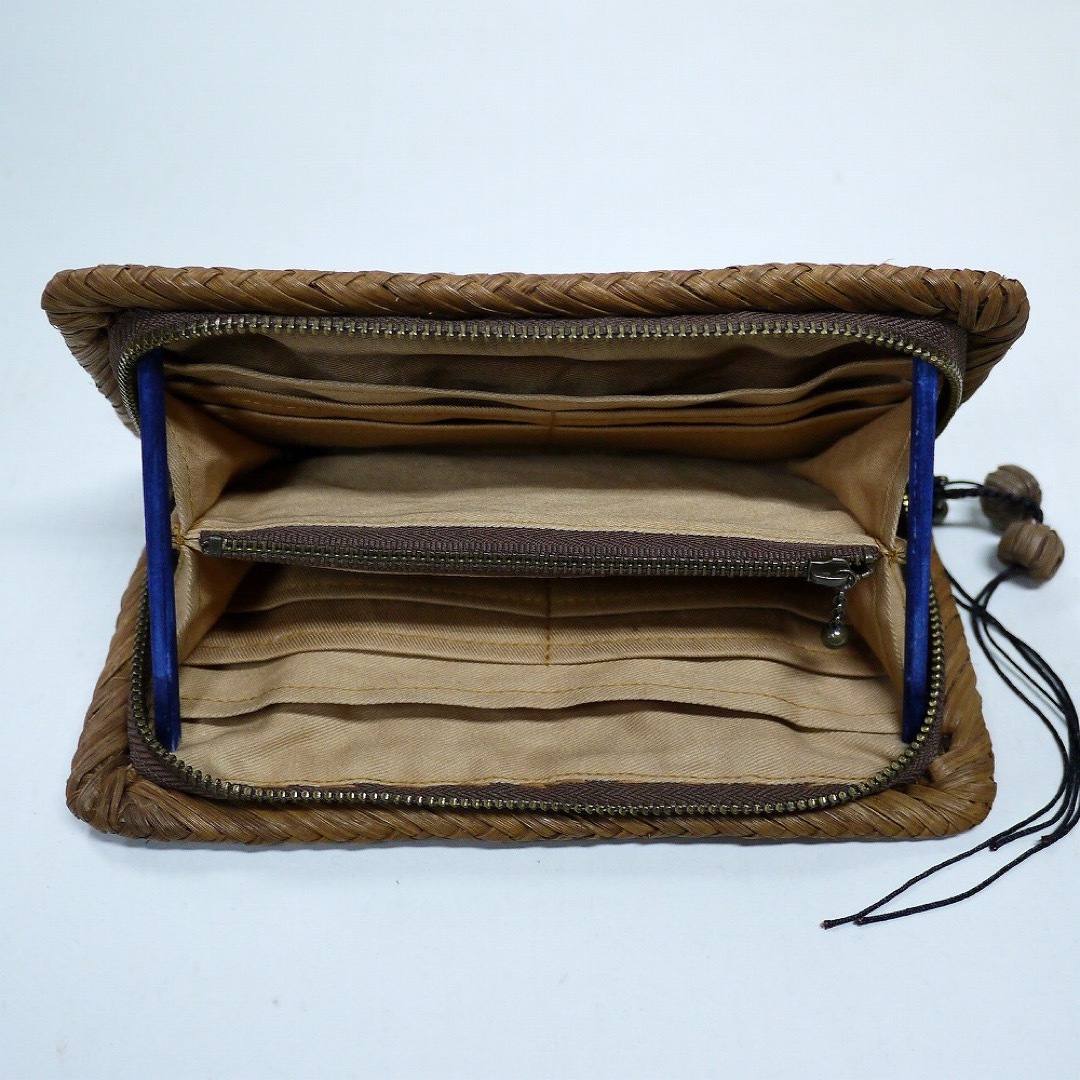 山葡萄(山ぶどう) 長財布 六角花編み 最高級天然素材 バッグ 3年保証