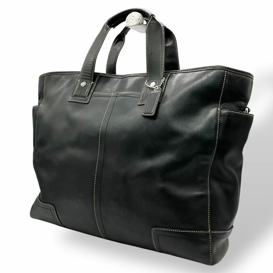 良品 1804 COACH ブリーフケース レザー ブラック A4 【公式通販】
