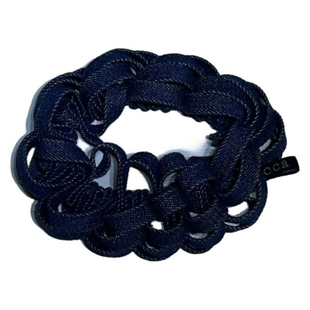 acca ビジュー付き青ヘアクリップ2個セット