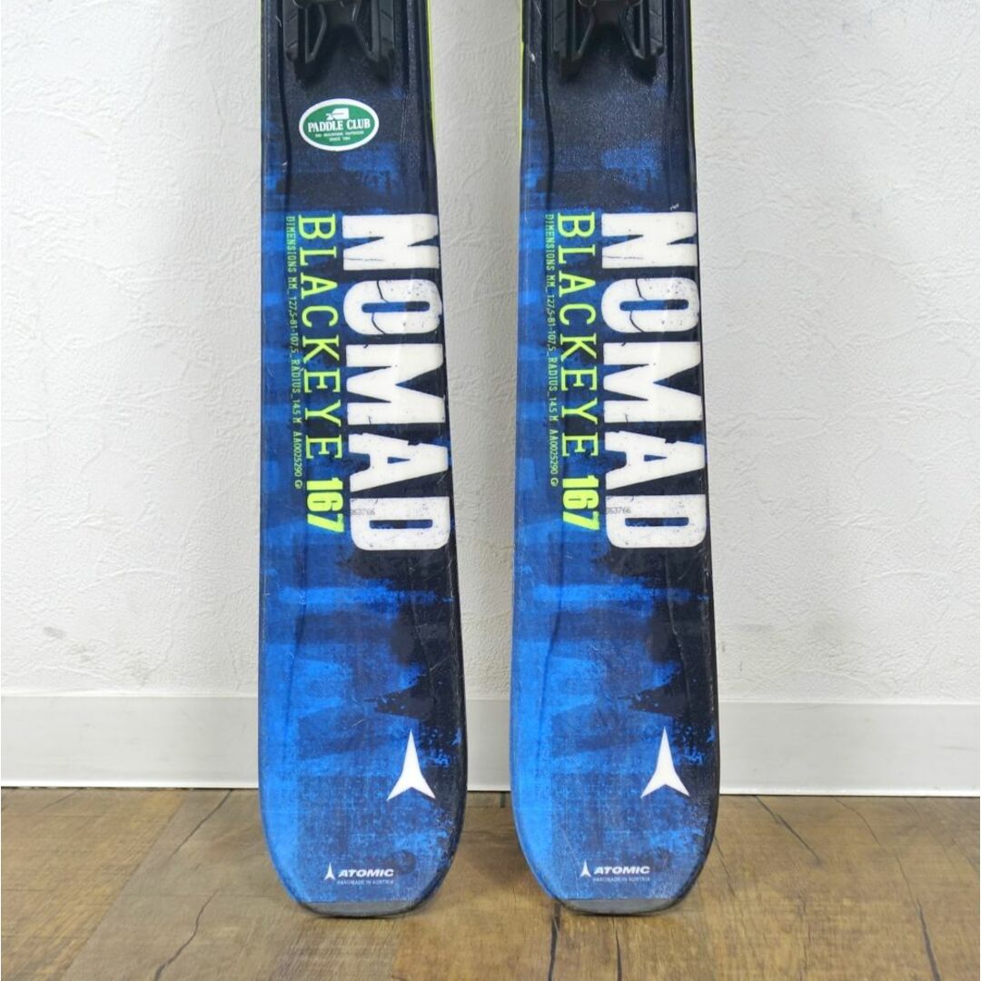 アトミック ATOMIC NOMAD BLACKEYE 167cm ビンディング XTO12 ゲレンデ