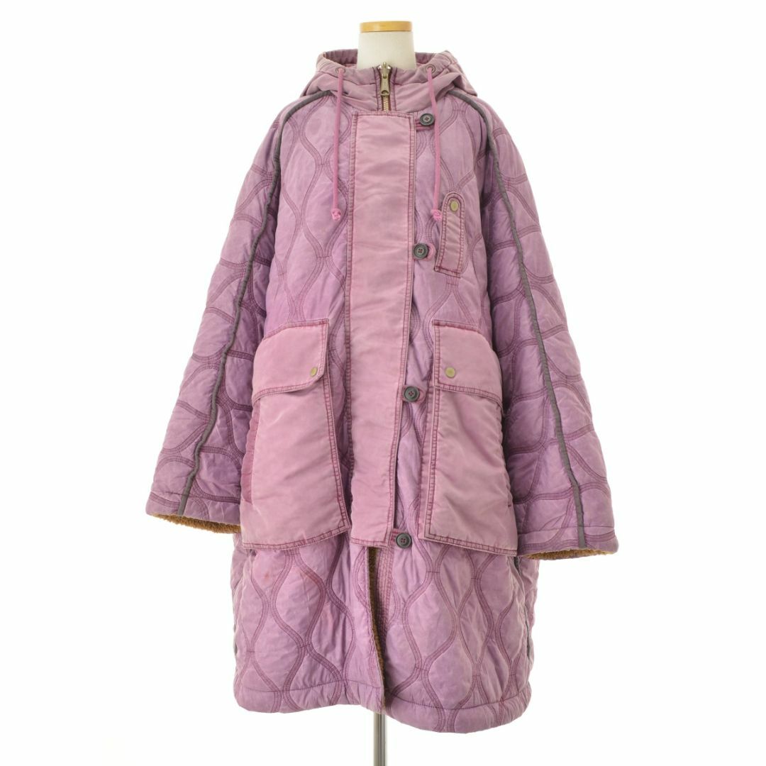 希少 MONCLER リバーシブル 花柄 ボタニカル ロングコート モッズ