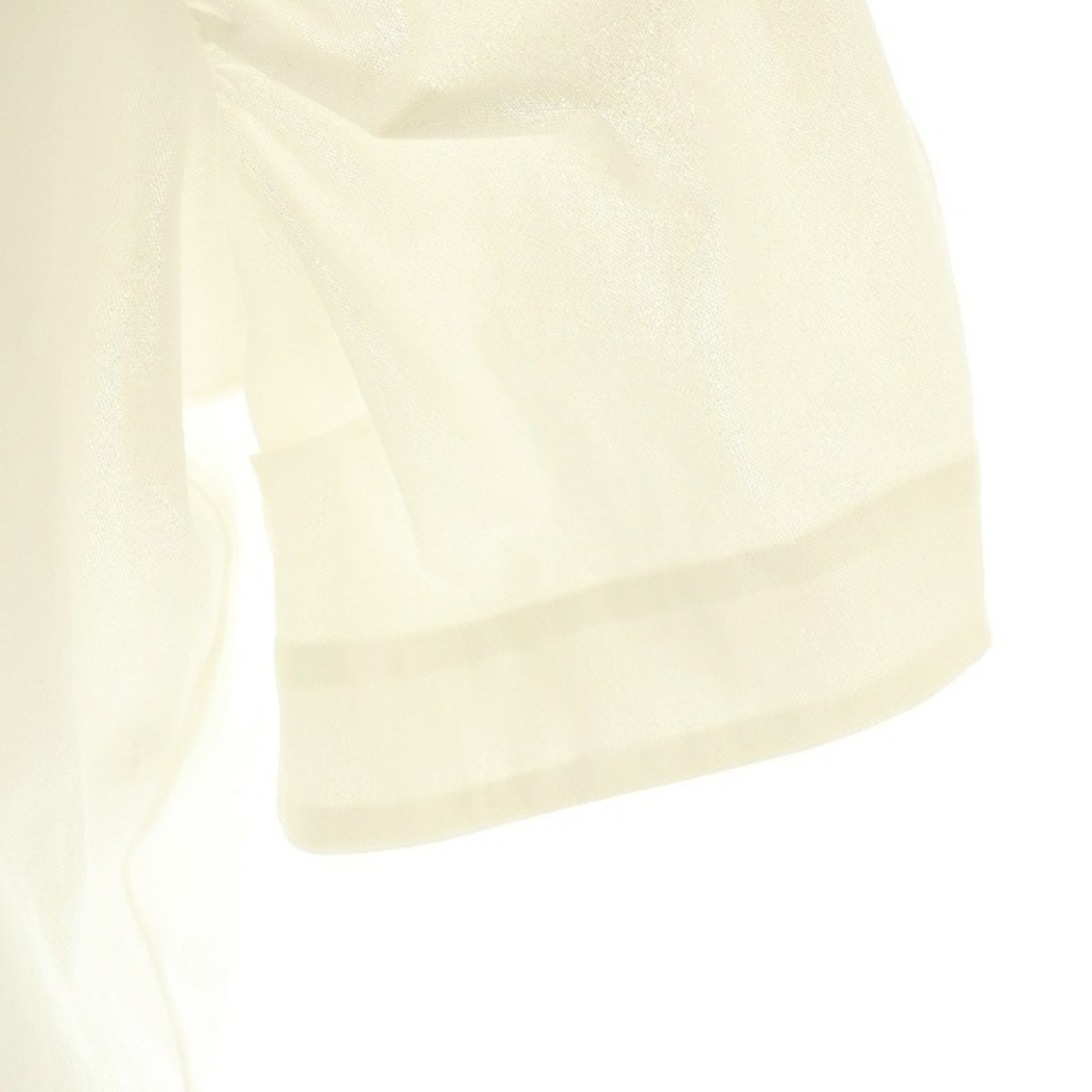 ヨリ 23SS ミニパフブラウス フリル プルオーバー 36 オフホワイトの