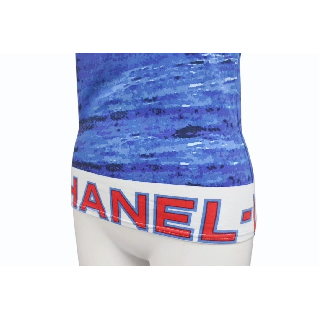 極美品 CHANEL シャネル サーフライン タンクトップ ノースリーブ 極美